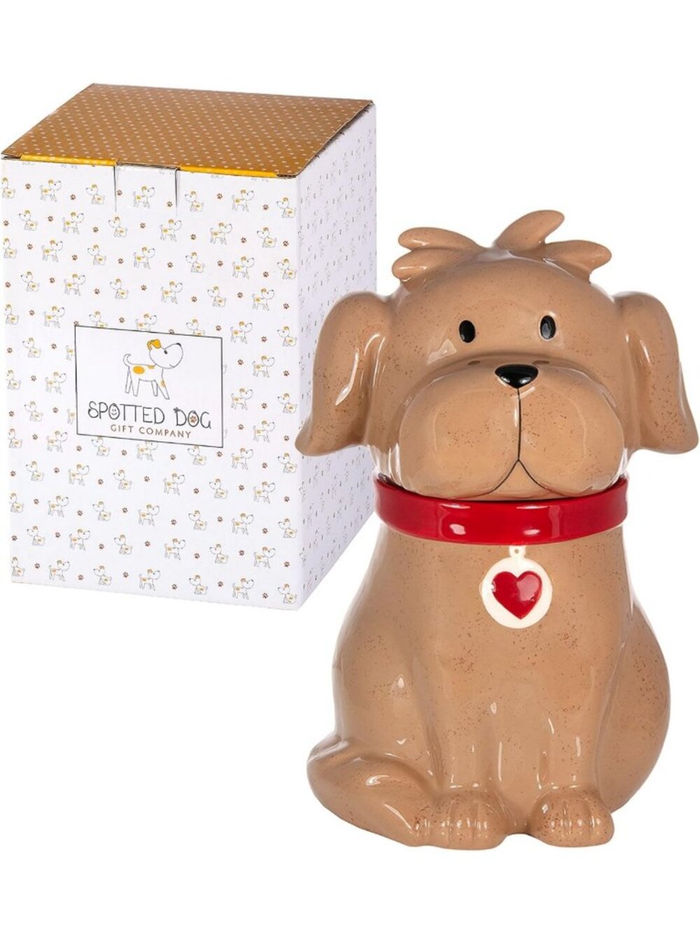 Large Ceramic Dog Treat Jar with Lid - Cute Storage for Cookies & Biscuits
